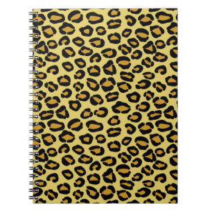Caderno Espiral Teste padrão do leopardo