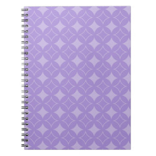 Caderno Espiral Teste padrão do shippo do Lilac