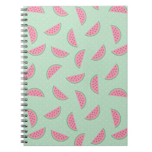 Caderno Espiral Teste padrão do Splatter da pintura da fruta