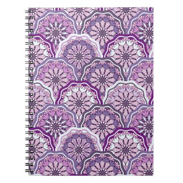 Caderno Espiral Teste padrão do vintage (Frente)