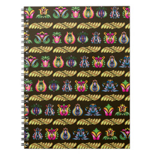 Caderno Espiral Teste padrão húngaro popular
