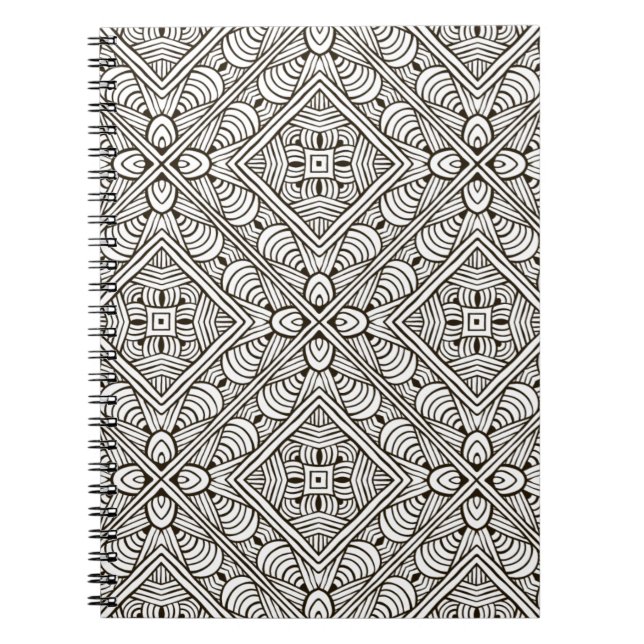 Caderno Espiral Teste padrão inspirado (Frente)