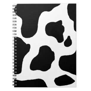 Caderno Espiral Teste padrão manchado preto e branco do impressã