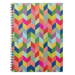 Caderno Espiral Teste padrão moderno de Herringbone