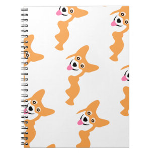 Caderno Espiral Teste padrão pequeno bonito do Corgi