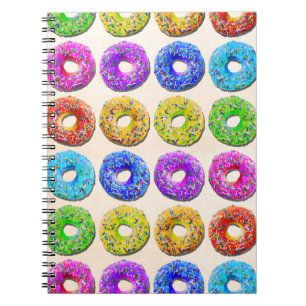 Caderno Espiral Teste padrão saboroso das rosquinhas