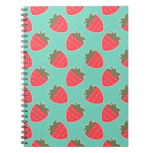 Caderno Espiral Teste padrão sem emenda da fruta colorida da