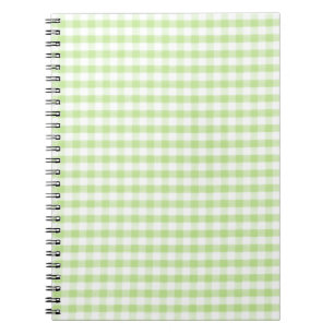 Caderno Espiral Teste padrão verde Pastel do guingão