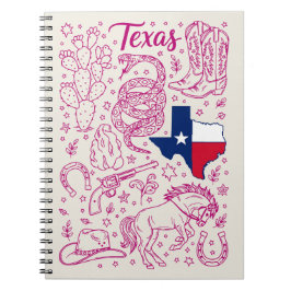 Caderno Espiral Texas Cowboy Pack Western Vibes