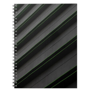 Caderno Espiral Têxteis de banda branca e preta