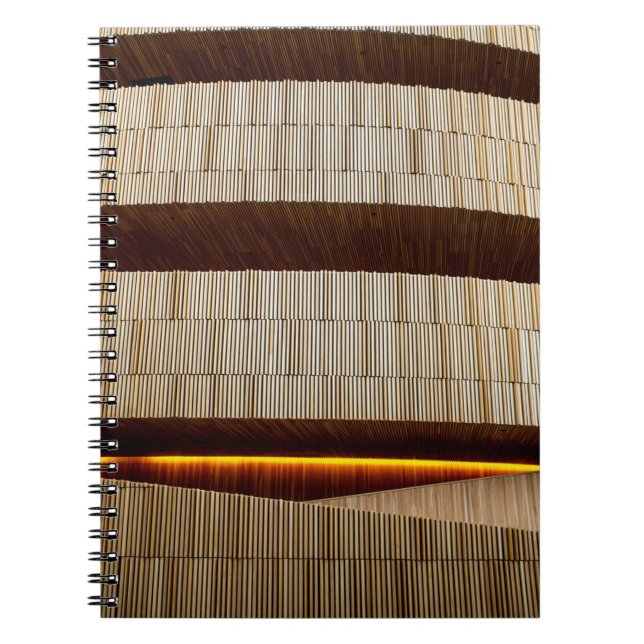 Caderno Espiral Têxteis em branco e preto (Frente)