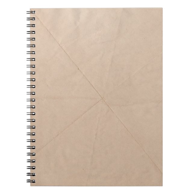 Caderno Espiral Têxtil castanho (Frente)