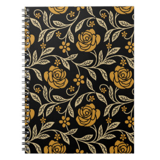 Caderno Espiral Têxtil indiano: tradicional sem costura floral.