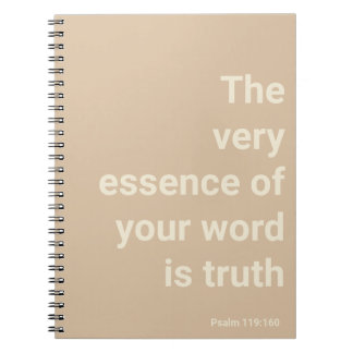 Caderno Espiral Texto 2023 JW ano Psalm 119:160 Beige mínimo