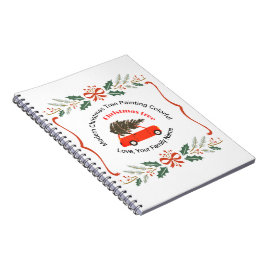 Caderno Espiral Texto de Natal Personalizado Design de Feriado