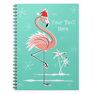 Caderno Espiral Texto do Flamingo de Natal