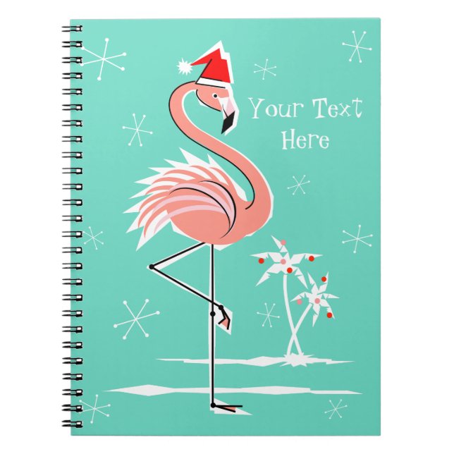 Caderno Espiral Texto do Flamingo de Natal (Frente)
