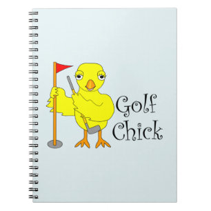 Caderno Espiral Texto do Pintinho de Golfe