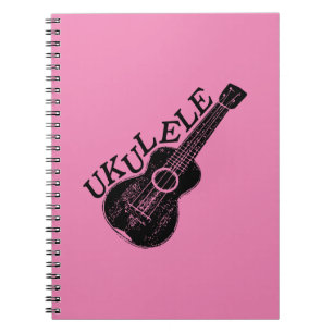 Caderno Espiral Texto E Imagem Do Ukulele