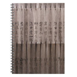 Caderno Espiral Texto Kanji no conselho
