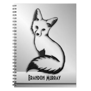 Caderno Espiral Texto Personalizado Da Raposa De Prata