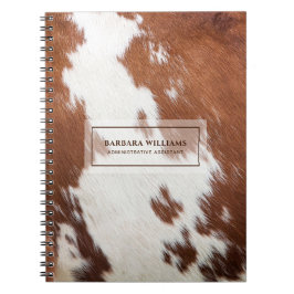 Caderno Espiral Texto personalizado de impressão animal realista