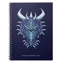 Caderno Espiral Texto Personalizado do Cabeçalho do Dragão legal