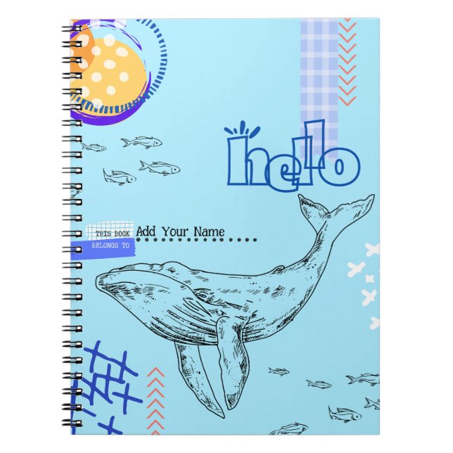 Caderno Espiral TEXTO PERSONALIZADO - Notebook de colagem de balei (Frente)