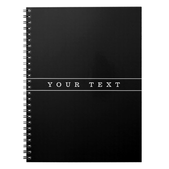 Caderno Espiral Texto Simples Elegante & Listras Finas (Frente)