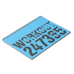 Caderno Espiral Texto vestido e arranhado Workout 247365 azul