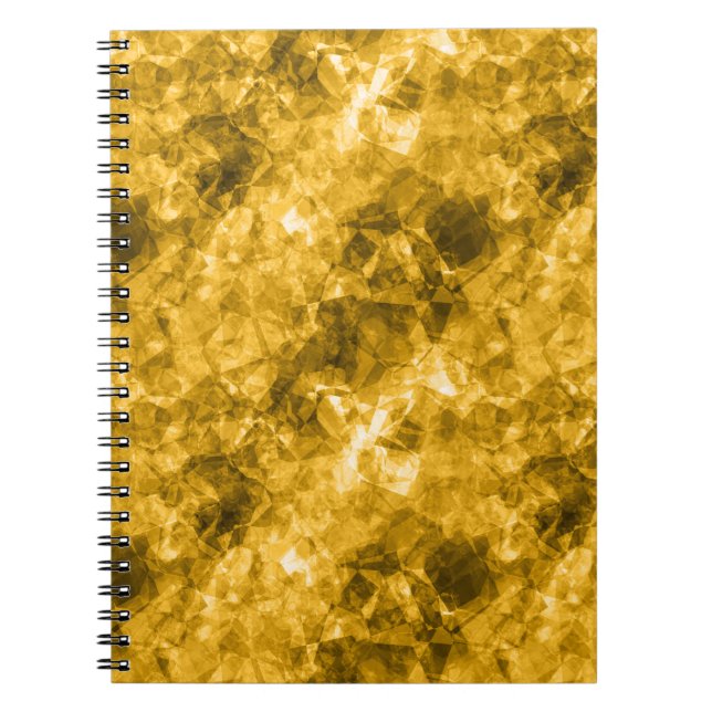 Caderno Espiral Textura amarrada amarela (Frente)