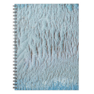Caderno Espiral Textura azul da canvas de arte