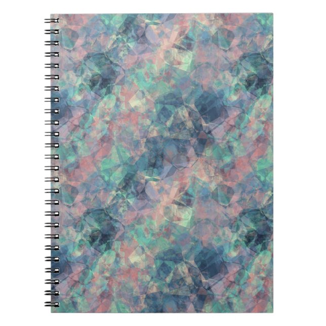 Caderno Espiral Textura Azul Solar Cruzada (Frente)