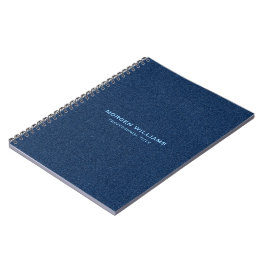 Caderno Espiral Textura Blue Denim
