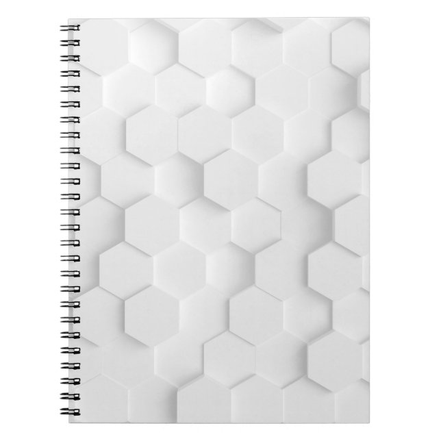Caderno Espiral Textura branca de fundo. 3d, 3d ing. (Frente)