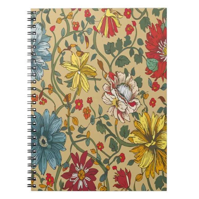Caderno Espiral Textura das flores (Frente)