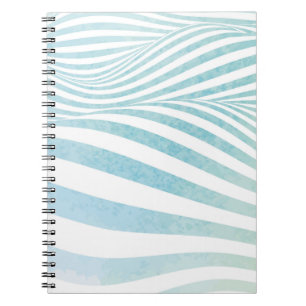 Caderno Espiral Textura de água de abstrato, feita de água pintada