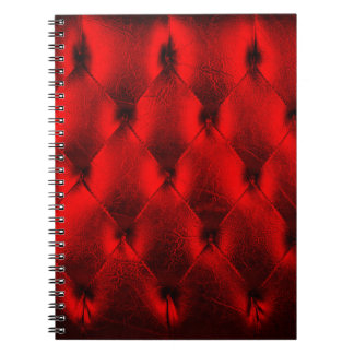 Caderno Espiral Textura de almofada de preenchimento vermelho de v