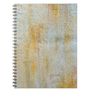 Caderno Espiral textura de argila e fundo da casa de argila