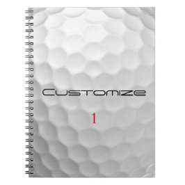 Caderno Espiral Textura de Bola de Golfe Branca Com Reentrâncias N