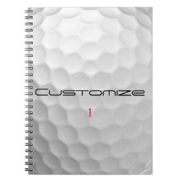 Caderno Espiral Textura de Bola de Golfe Branca Com Reentrâncias N