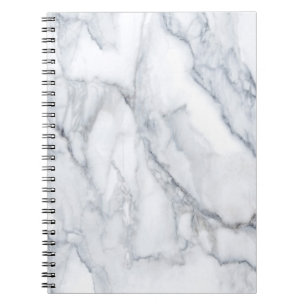 Caderno Espiral Textura de Carrara Calacatta, mármore branco