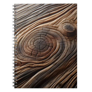 Caderno Espiral Textura de Design de madeira abstrato