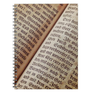 Caderno Espiral Textura de escrevendo da página do livro de bíbl