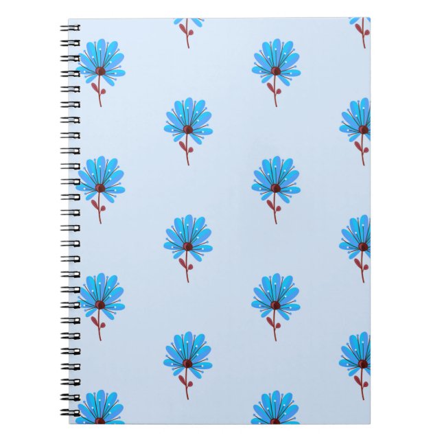 Caderno Espiral Textura de flores de padrão de fundo (Frente)