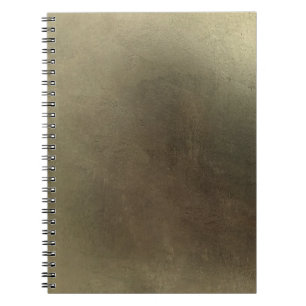 Caderno Espiral Textura de Folha de Ouro Abstrata Moderna para Cas