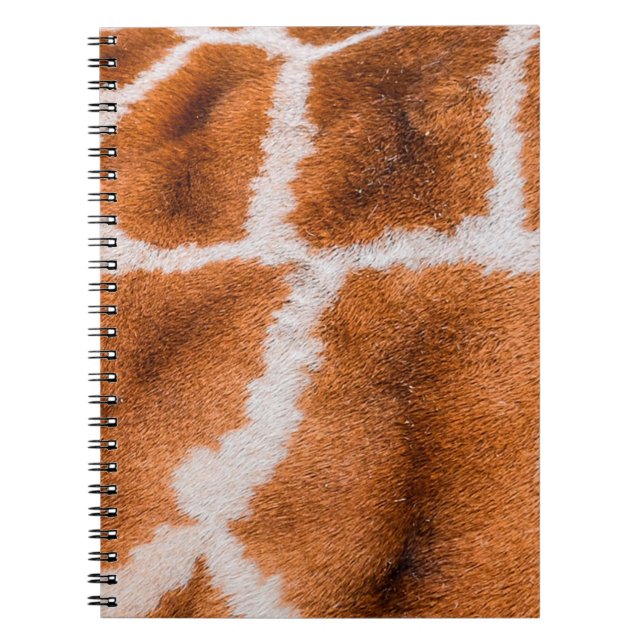 Caderno Espiral Textura de impressão Giraffe (Frente)