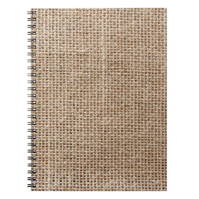 Caderno Espiral Textura de linho em bruto (Frente)