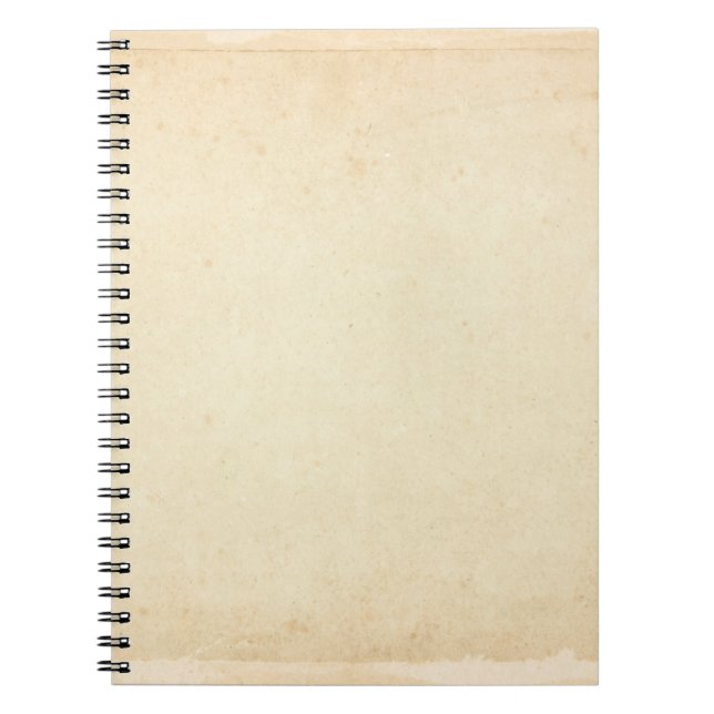 Caderno Espiral Textura de papel amarelada envelhecida (Frente)