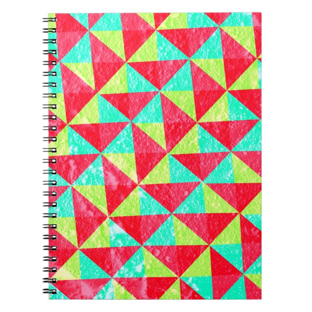 Caderno Espiral textura de parede em forma de abstrato, abstrato, (Frente)